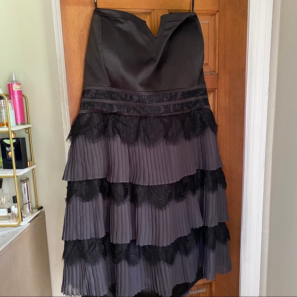 City Chic Tiered tiara dress Black  Grey XL/22 New